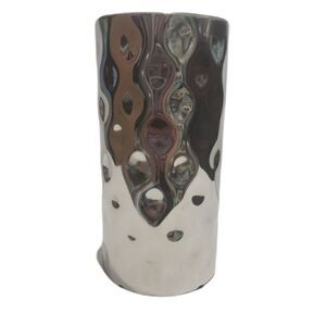 Pier 1 tall modern silver vase